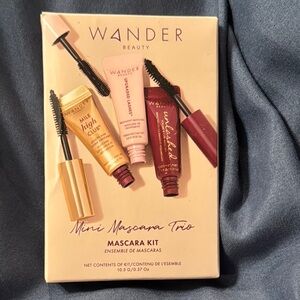 Wander Beauty Mascara Kit with Gold, Pink, and Burgundy Shades